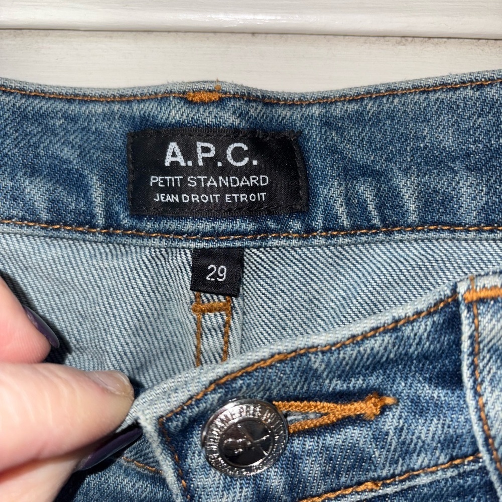 A.P.C. Petit Standard Slim Straight Jeans Women’s 10 (Men’s 29) Medium Wash - Picture 3 of 5